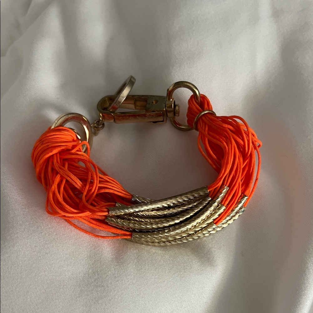 Orange and Gold Bracelet